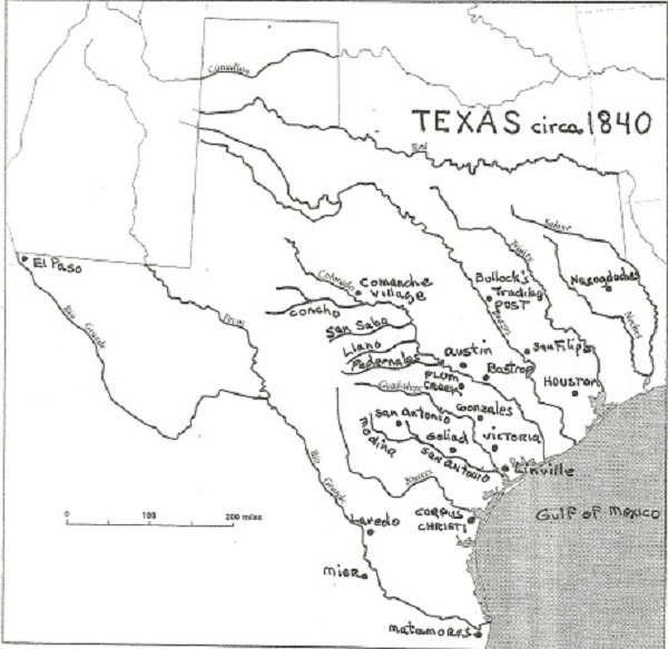 600x583 Historical Maps Saga Of A Texas Ranger Series By Jeff Robenalt