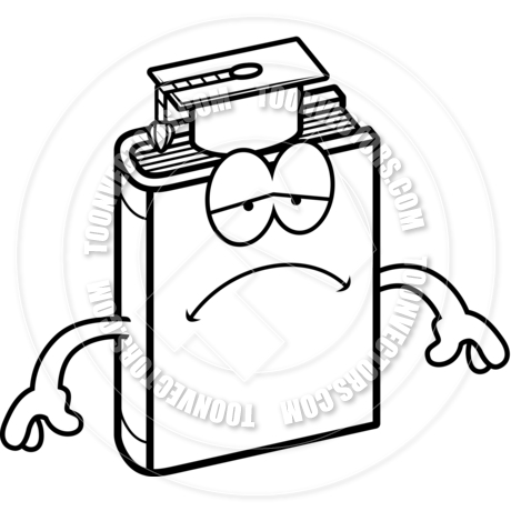 460x460 Cartoon Textbook Sad (Black And White Line Art) By Cory Thoman