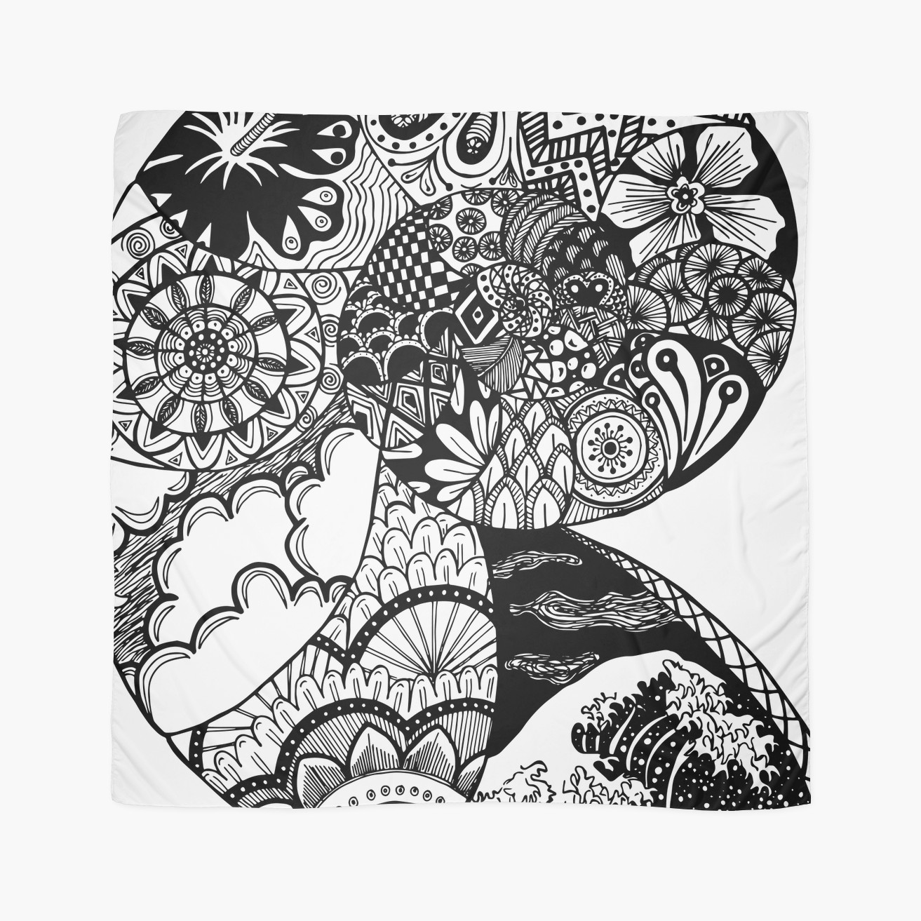 1313x1313 Shell Texture Drawing Scarves By Lizwallflower Redbubble