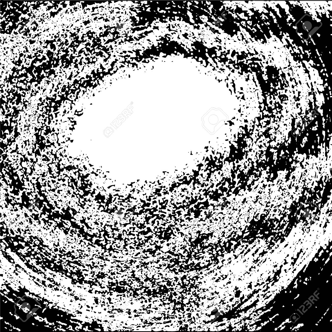 1300x1300 Grunge Texture White And Black. Sketch Circle Abstract To Create