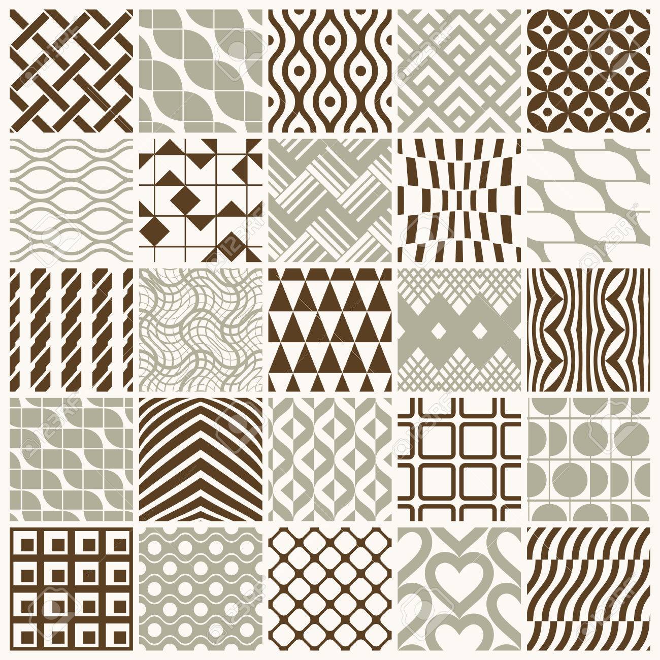 1300x1300 Vector Graphic Vintage Textures Created With Squares, Rhombuses