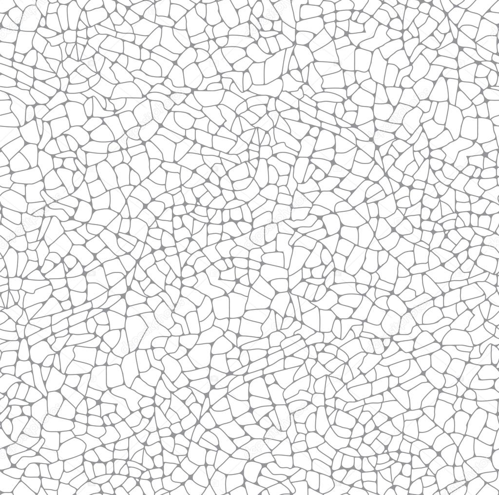 1024x1014 Vector Texture Of Irregular Cracks, White Background. Stock