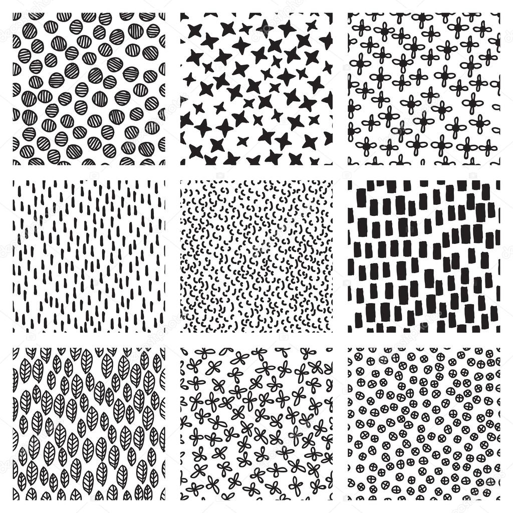 1024x1024 Abstrait Main Dessin Collection De Textures Image Vectorielle