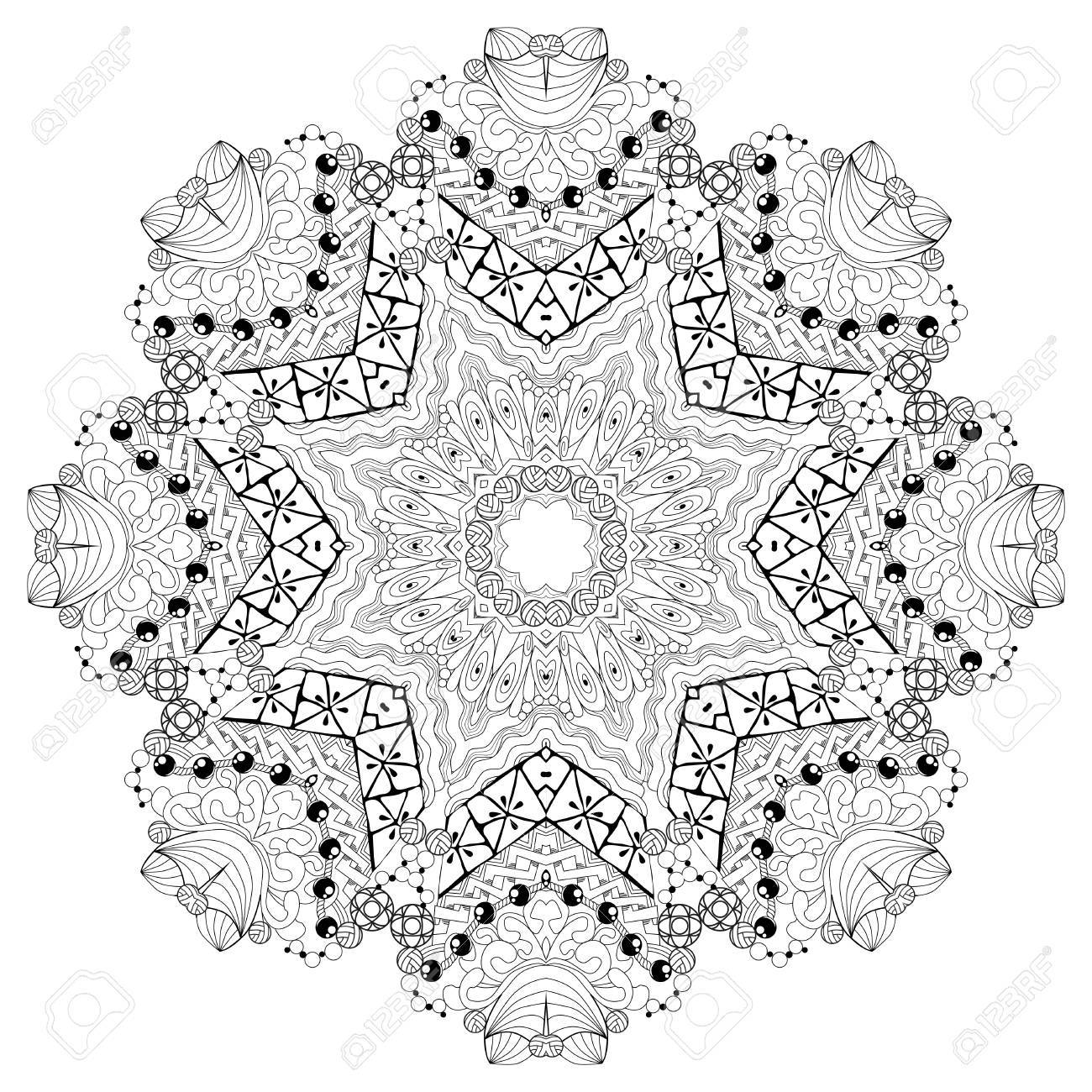 1300x1300 Vector Adult Coloring Book Textures. Hand Painted Art Design