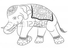 236x167 Hand Drawn Sketch Of Asian Elephant Illustration Done In Black Ink