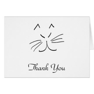 324x324 Cat Thank You Note Cards Zazzle.co.uk