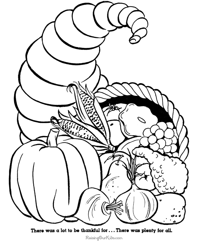 670x820 Cornucopia Coloring Pages For Thanksgiving