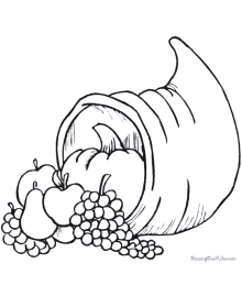 220x269 Thanksgiving Cornucopia Coloring Pages