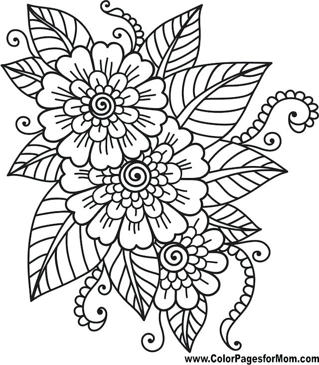 640x732 Coloring Pages Draw Easy Flowers Coloring Pages Thanksgiving