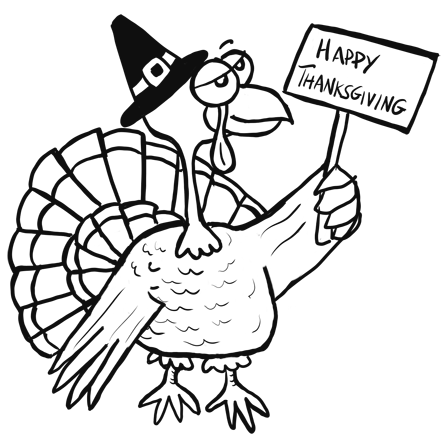 444x434 How To Draw Turkeys For Thanksgiving