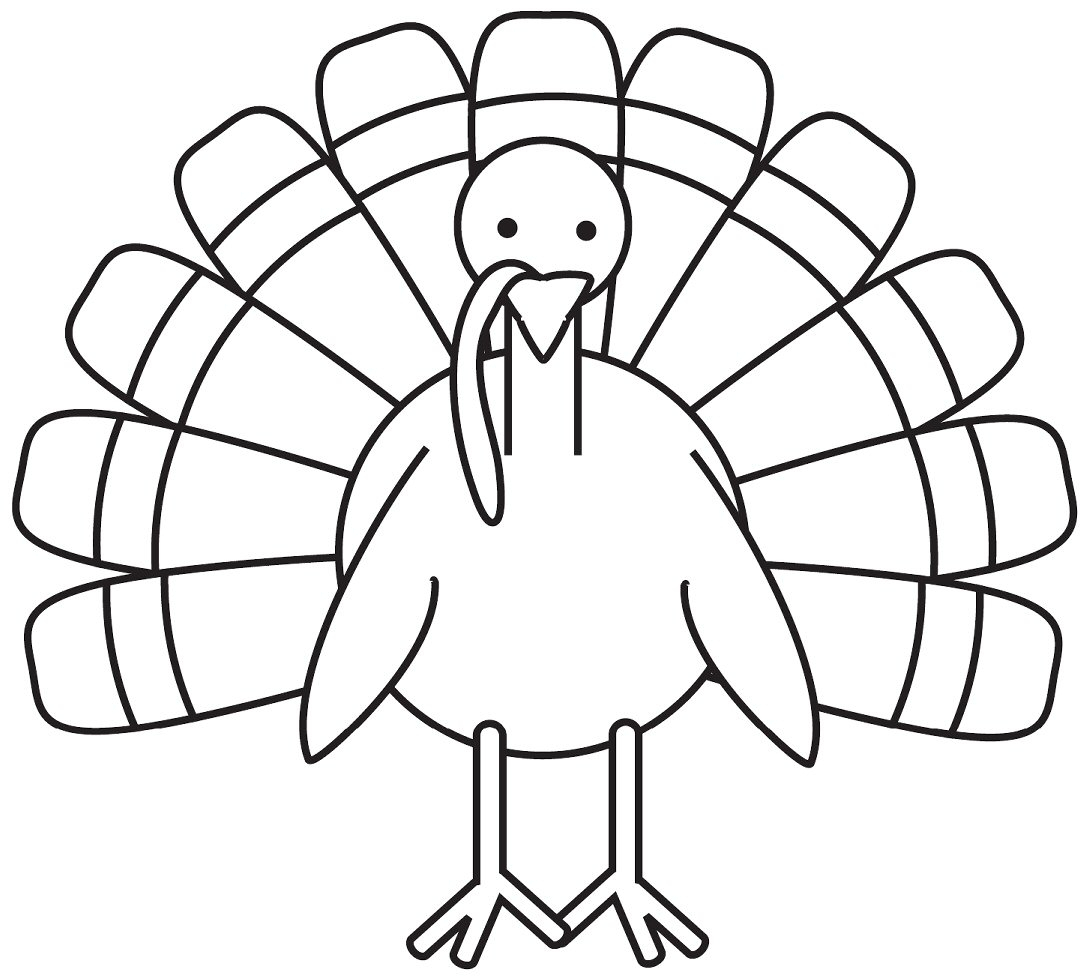 1083x977 Coloring Pages Dazzling Turkey Drawing Simple Of A Exquisite