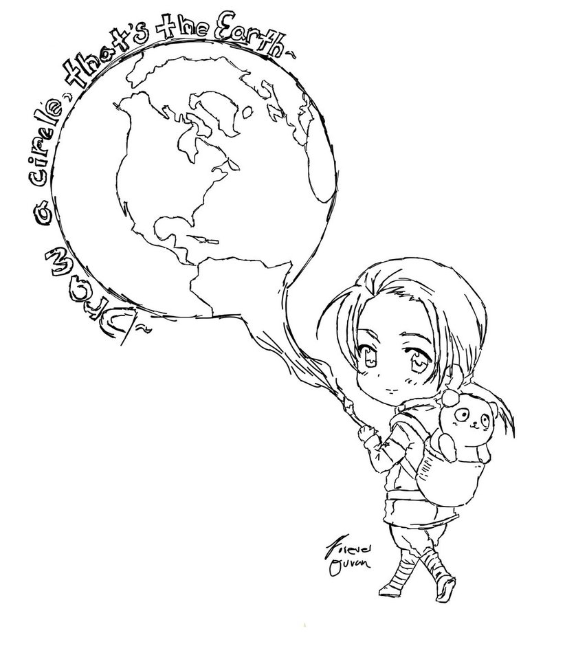 838x953 Draw A Circle, That's The Earth By Foreverouran