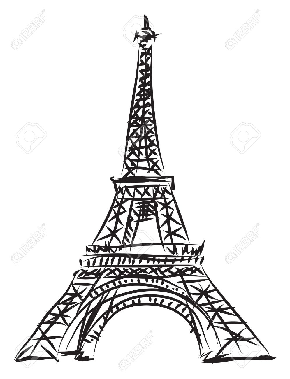 995x1300 Eiffel Tower Line Drawing How To Draw Eiffel Tower