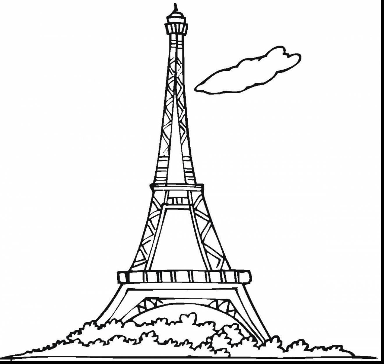 1320x1250 Superb Eiffel Tower Coloring Book Page Kids With Eiffel Tower