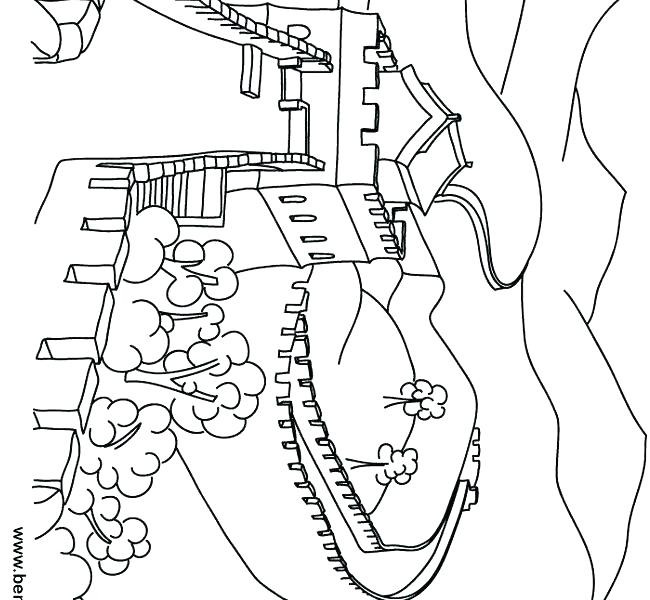 650x600 Great Wall Of China Coloring Page