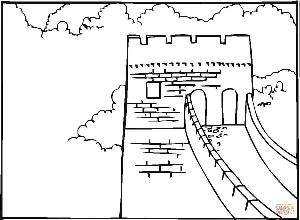 1200x880 Great Wall Of China Coloring Page Free Printable Coloring Pages