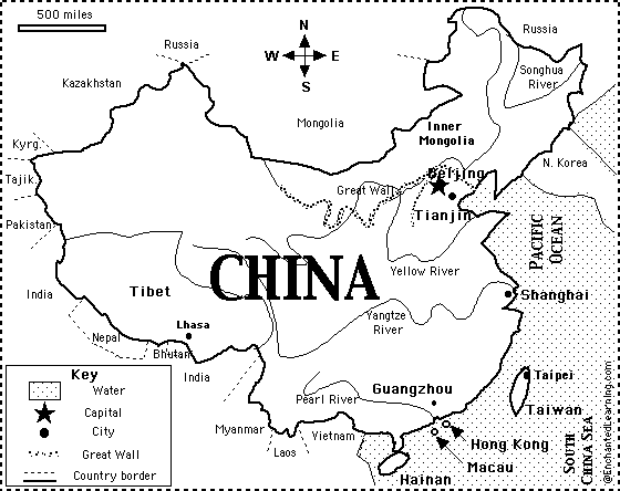 560x444 China Map Quizprintout