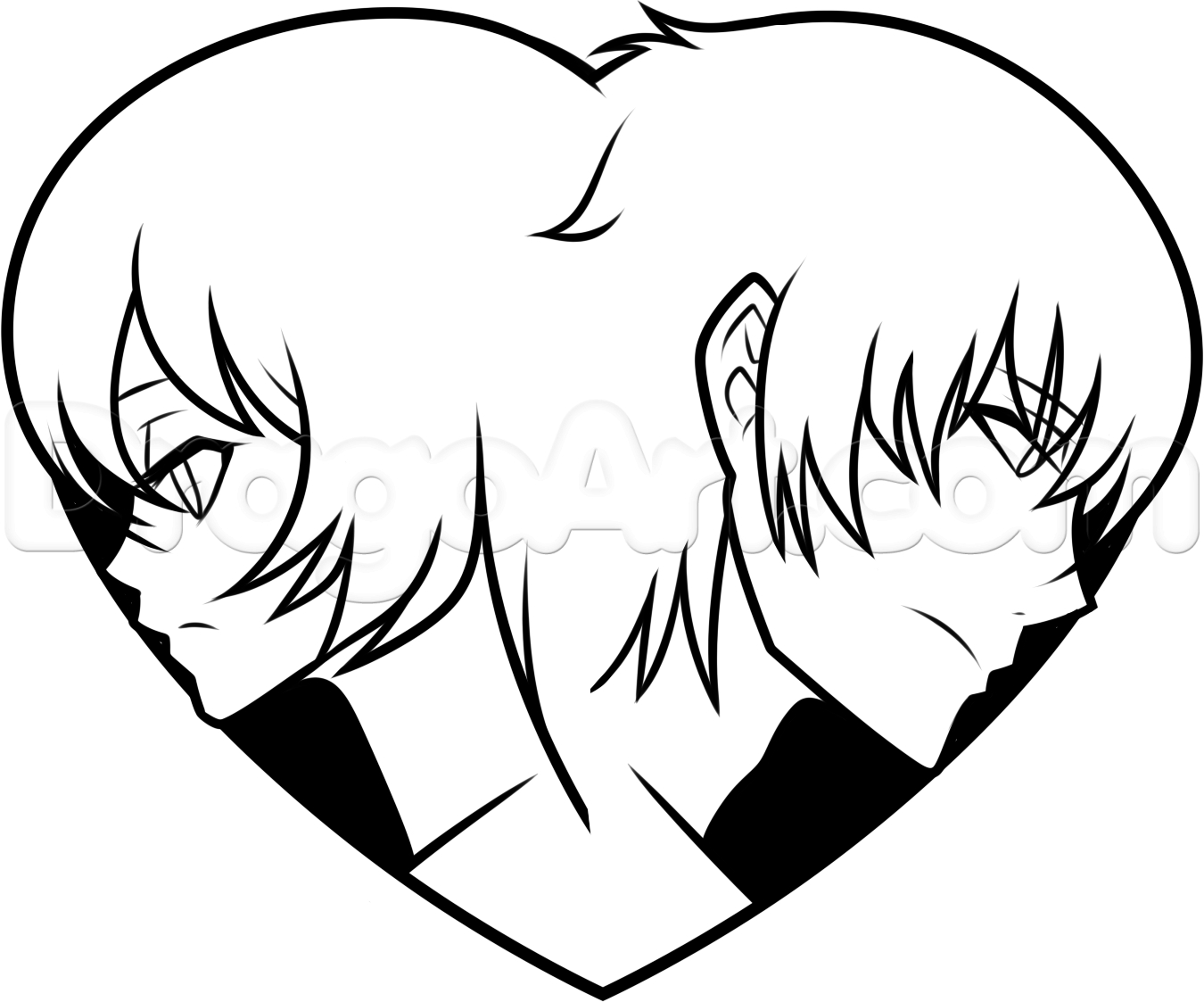 1350x1123 Anime Heart Drawing