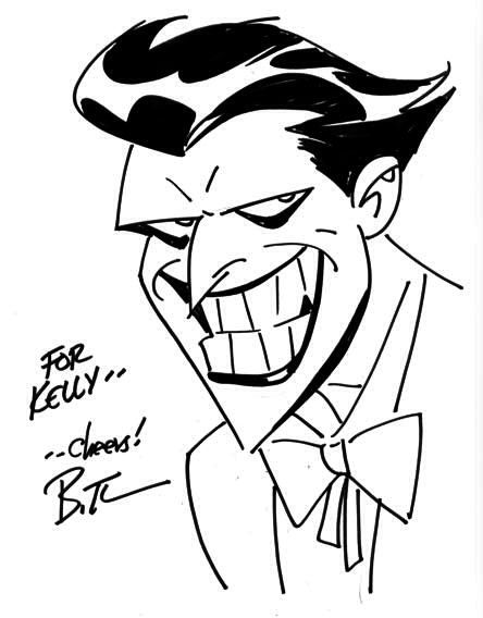 444x568 The Joker Sketch By Bruce Timm Cartooncomic Stuff I Love