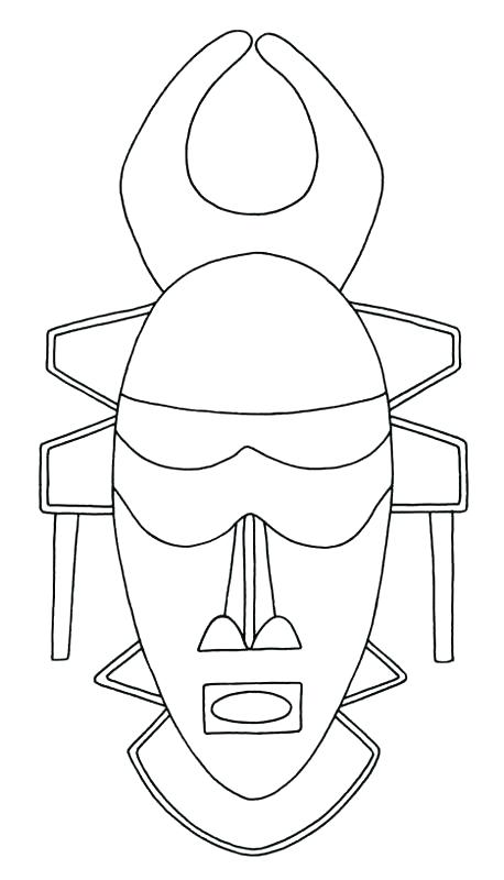 458x800 Amazing African Masks Coloring Pages Free Download Mask Page