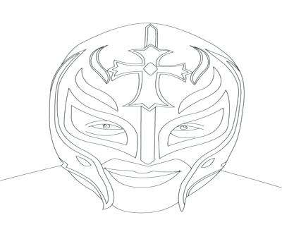 400x322 Rey Mysterio Coloring Mask Coloring Trend Thumbnail Size Drawings