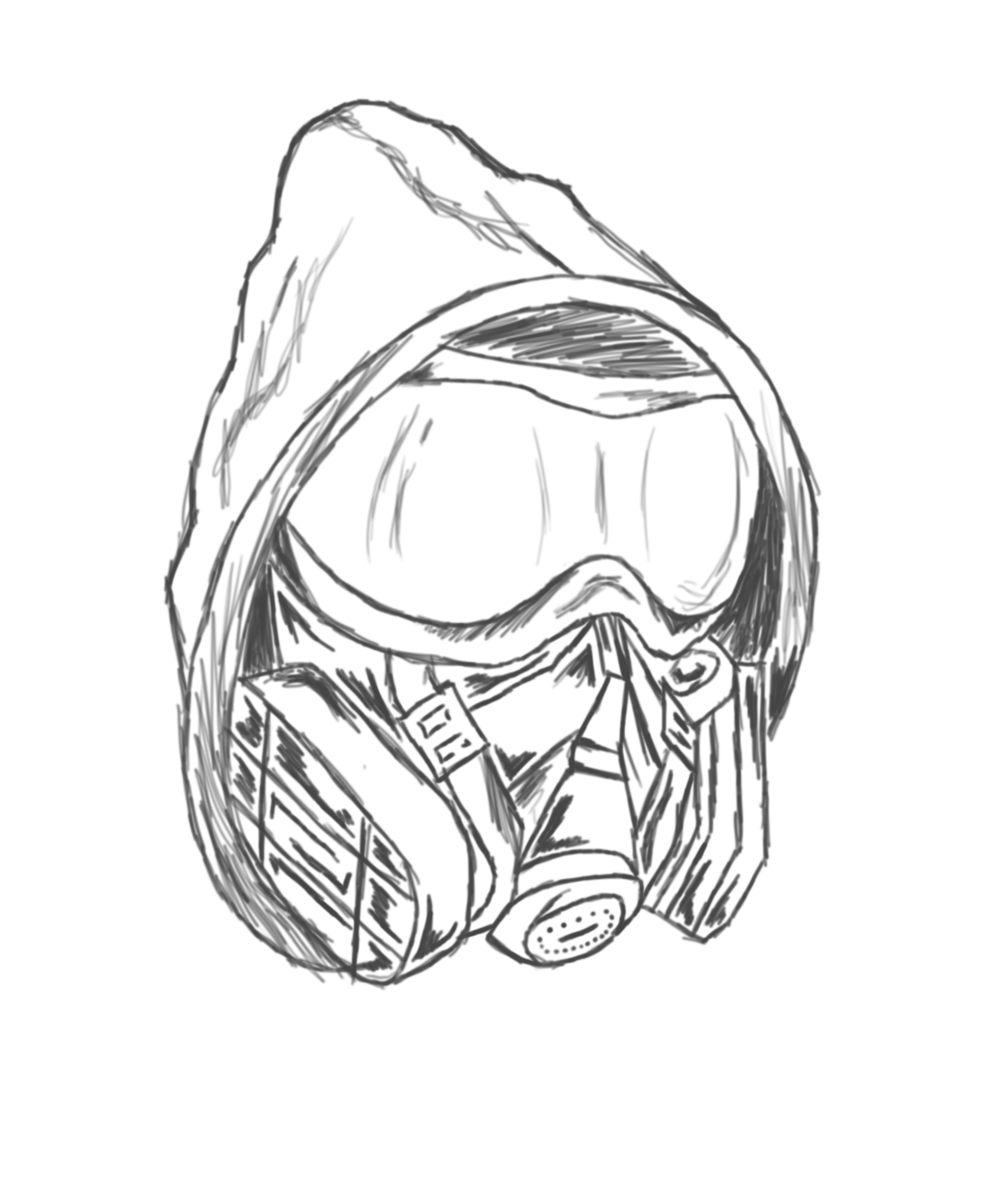 2041x2394 Graffiti Gas Mask Drawing Drawn Gas Mask Music