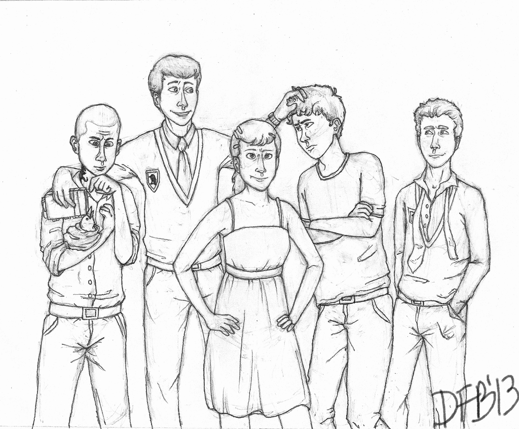 1024x847 Drawing Of A Group Of Boys The Raven Boysfellie220