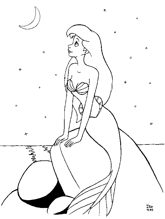 567x755 Ito Drawing Ariel On The Rocks