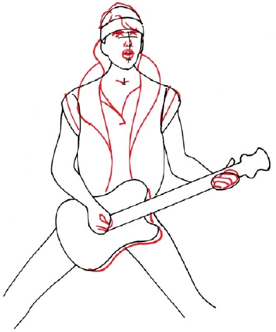 400x480 3 Draw The Face And Collar