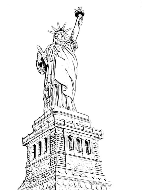 600x800 Amazing Statue Of Liberty Coloring Page