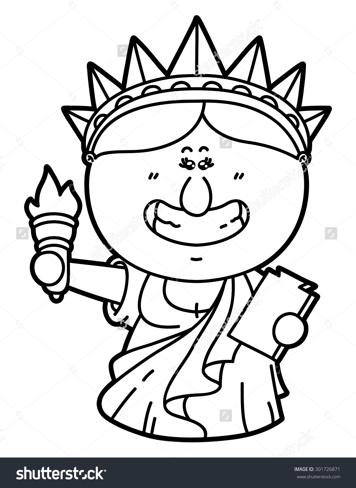 1167x1600 Statue Of Liberty Cartoon Drawing Funny Statue Liberty Vector