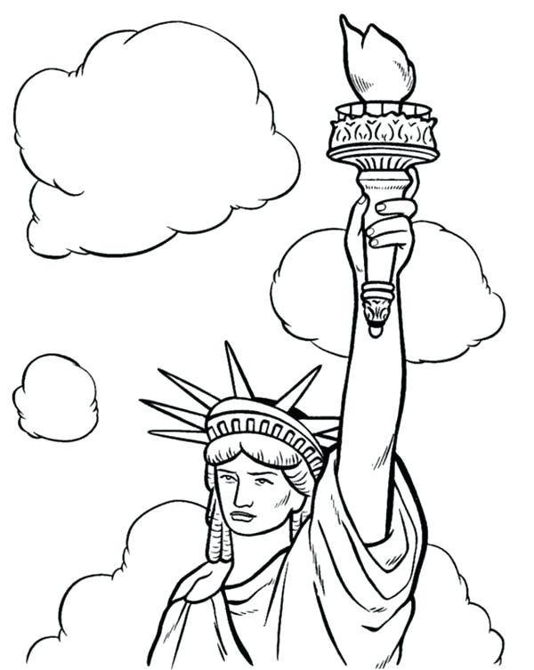 600x753 Statue Of Liberty Coloring Pages Printables 4 Page Download Print