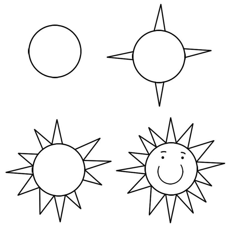 800x848 Draw The Sun For Kids