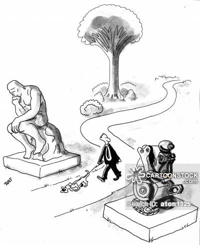 400x491 The Thinker Cartoons And Comics