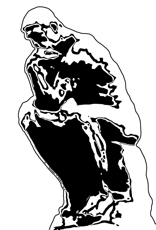 543x800 The Thinker Clipart