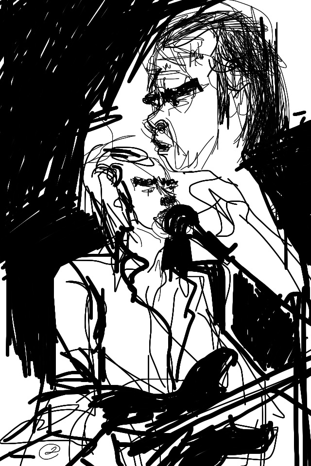 640x960 Idrawing Drawing Music Grinderman @ The Nokia Theater