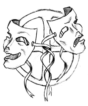 Theatre Masks Drawing at GetDrawings | Free download