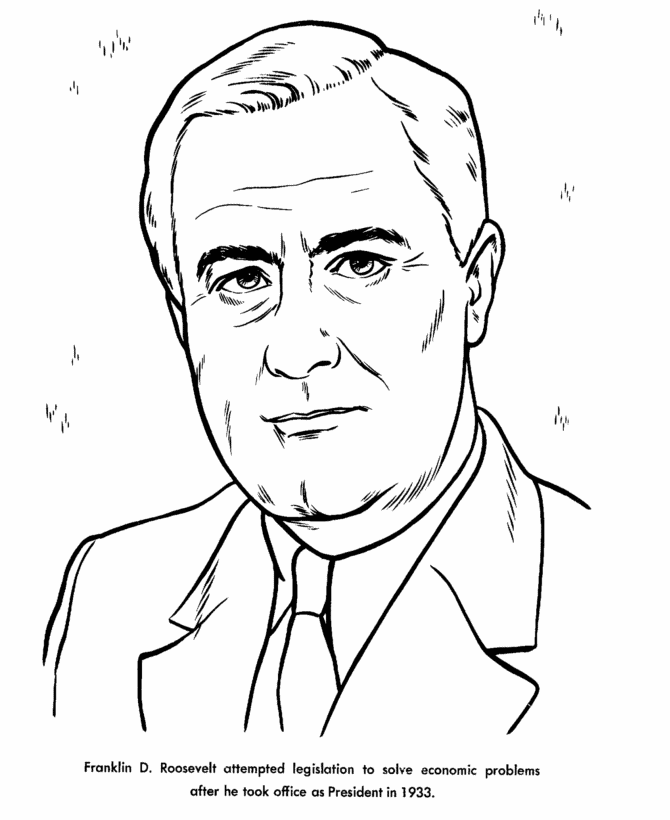 670x820 Roosevelt Coloring Pages