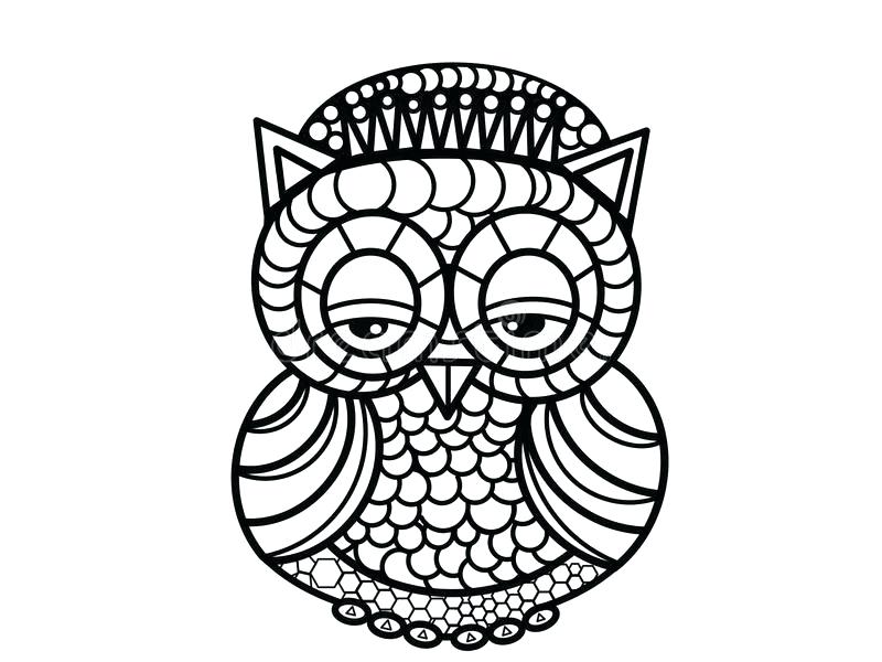 800x600 Stunning Art Therapy Coloring Pages Fee Owl Stock Illustration