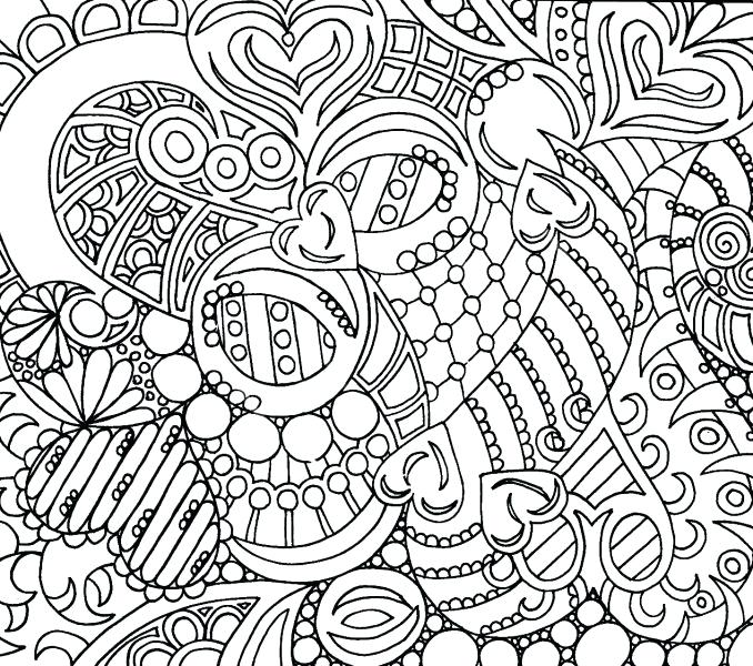 678x600 Therapeutic Coloring Pages Black And White Flower Pattern