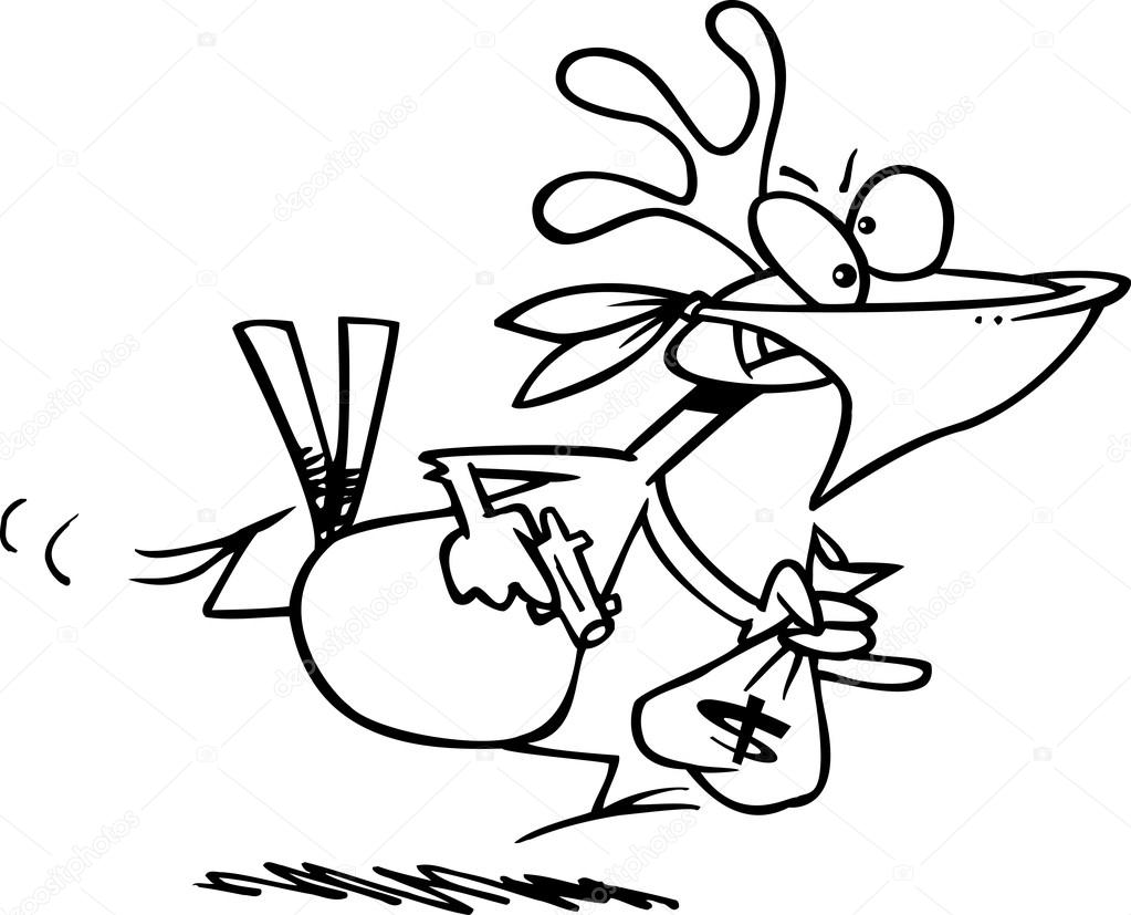 1023x827 Cartoon Chicken Thief Stock Vector Ronleishman