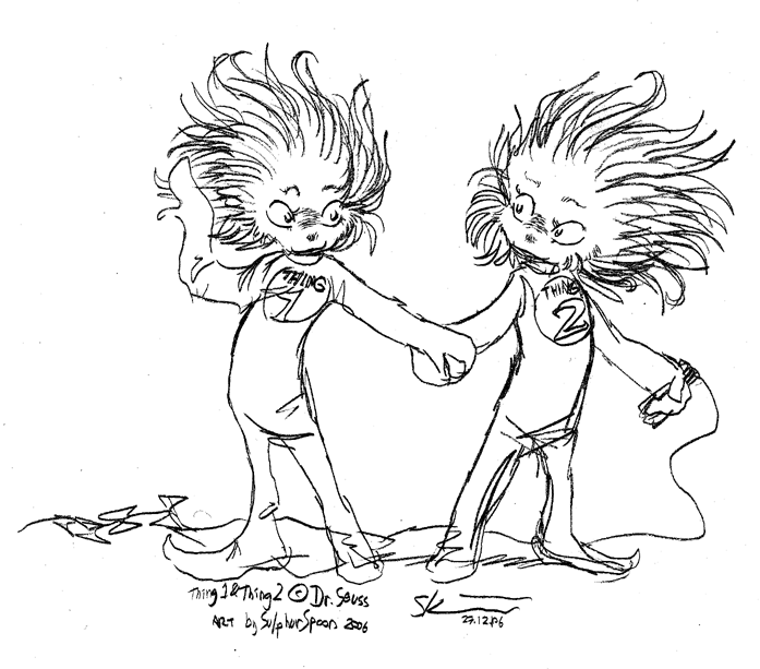 697x613 Thing 1 And Thing 2 By Spoonfayse