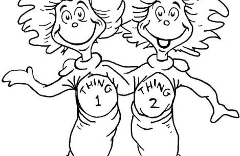 469x304 Dr Seuss Coloring Pages Thing 1 And Thing 2 Just Colorings