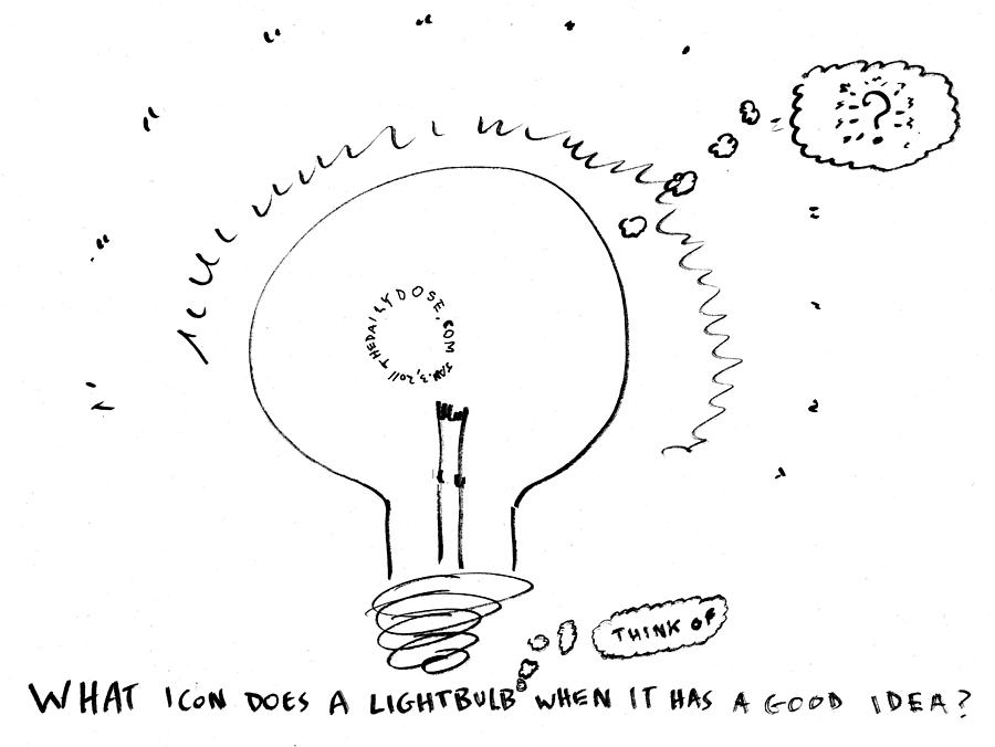 900x676 What Do Lightbulbs Think Of Cartoon Drawing By Yasha Harari