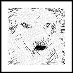 250x250 The Dog Thinker Drawing By Jonathan Harnisch