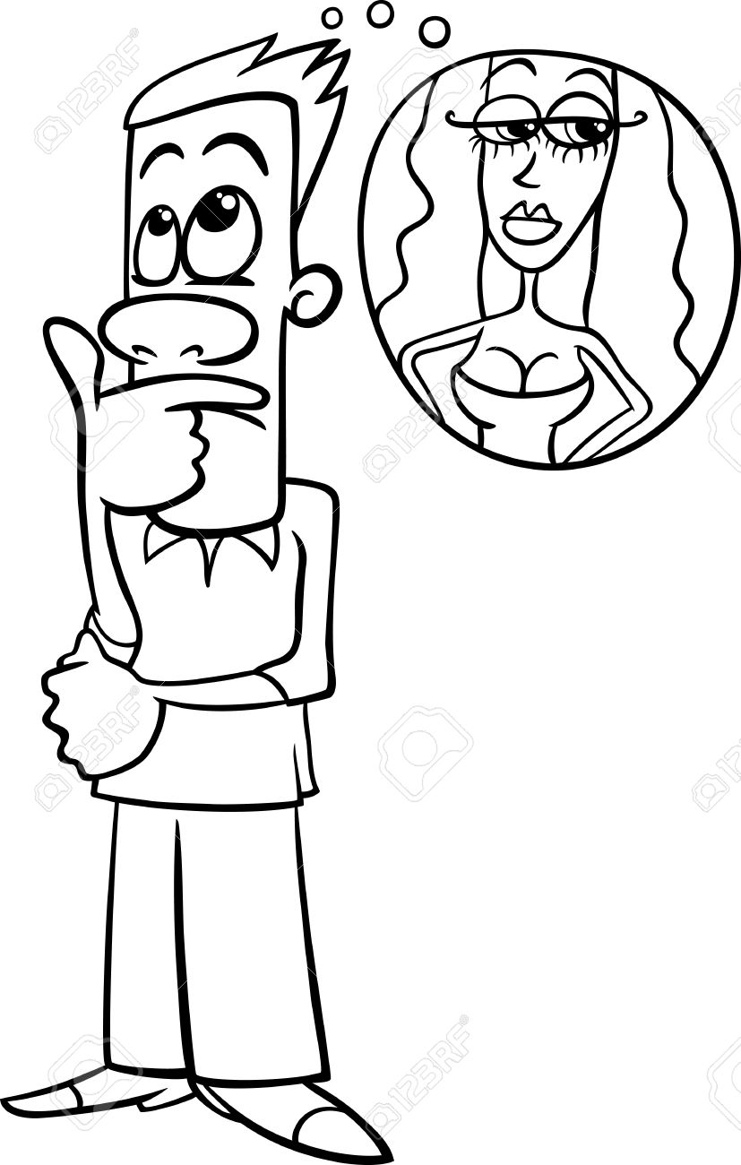 827x1300 Cartoon Man Thinking Collection