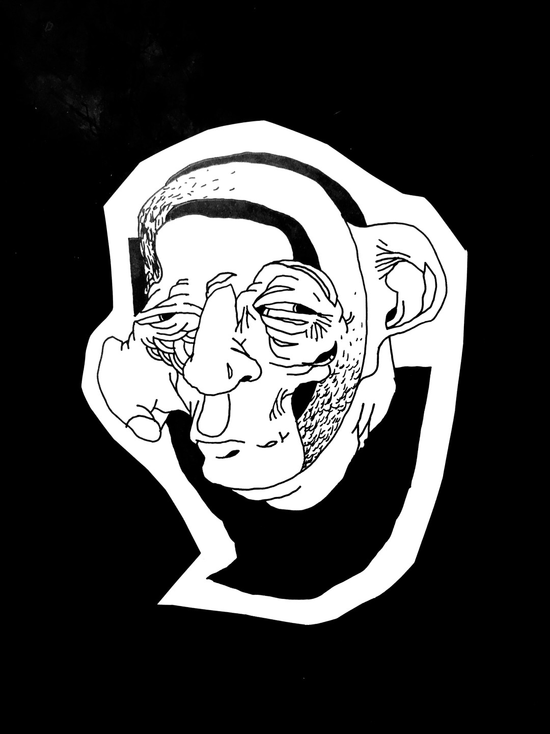 1080x1440 Sad Man Thinking About The Night. By Bob Horrors