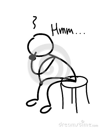 348x450 Tired Stick Man Or Stick Figure Sitting And Thinking Figures