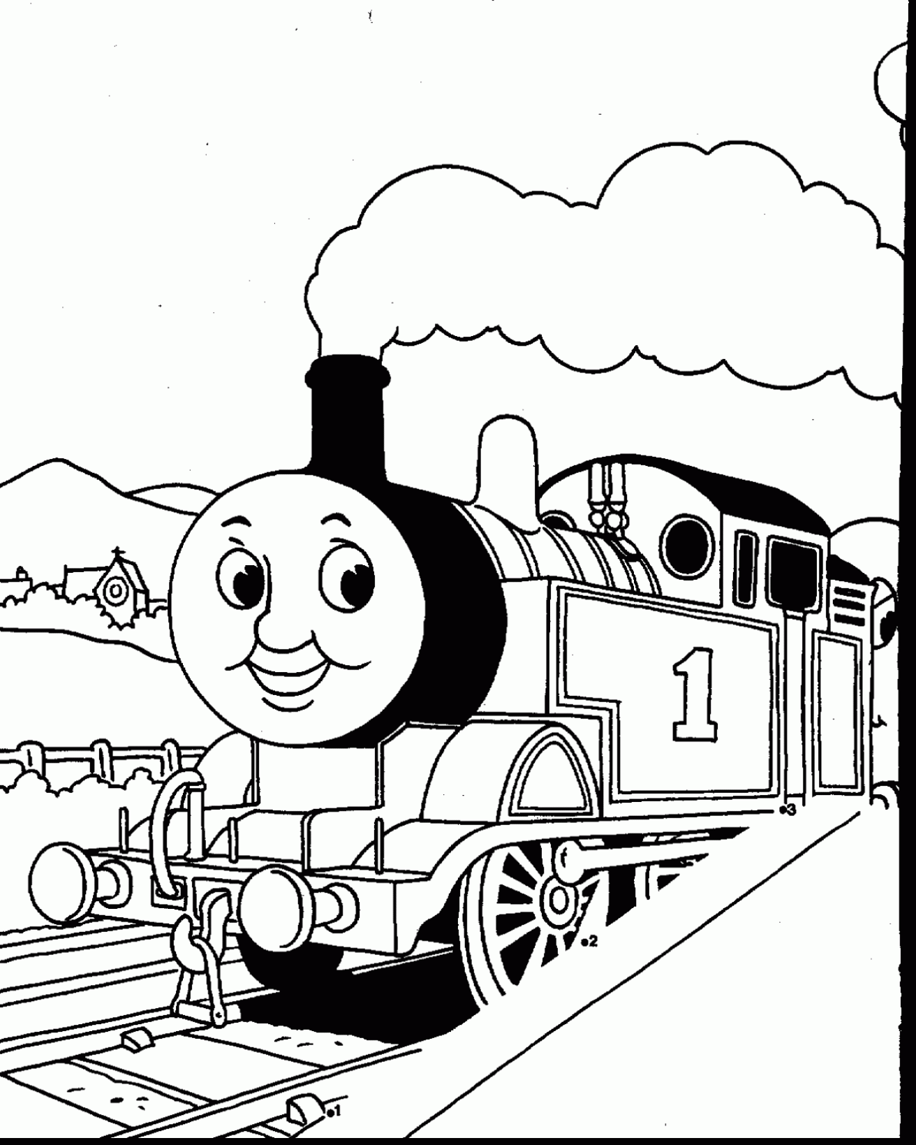 1312x1639 Thomas Coloring Page
