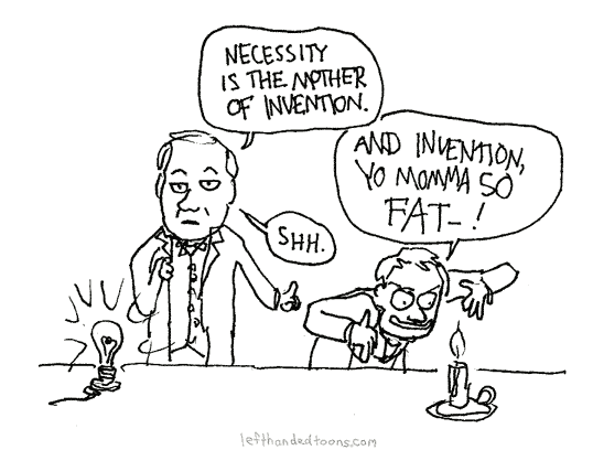 538x408 Thomas Edison's Younger Brother, Chad Left Handed Toons